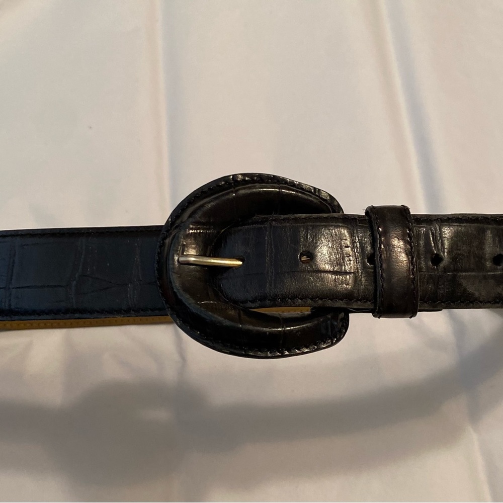 Fossil black leather belt XL - Picture 3 of 8